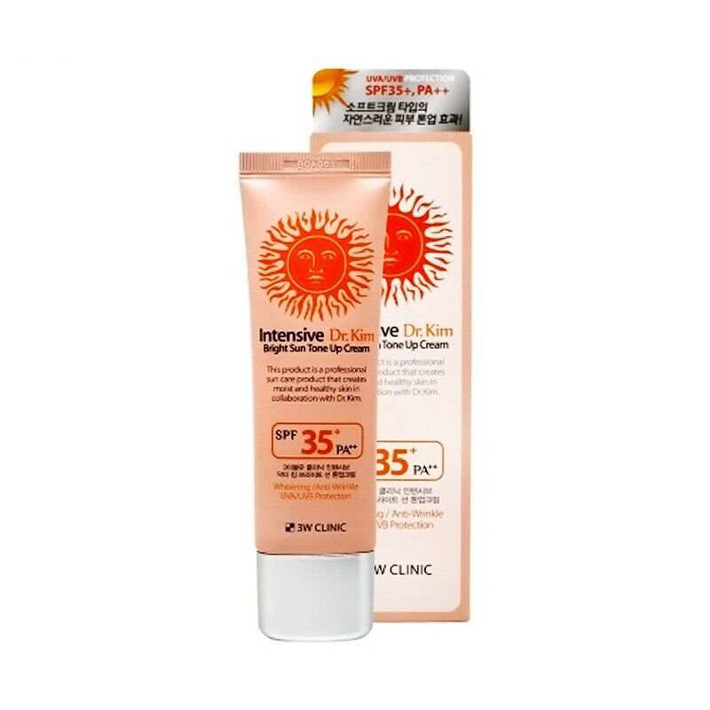 3W Clinic Intensive Dr. Kim Bright Sun Tone Up Cream SPF 35+ PA++ (50ml) - Image 4