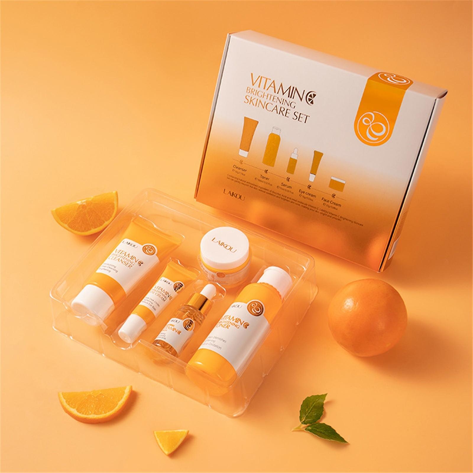 LAIKOU Vitamin C Brightening Skin Care 5 in 1 combo Set - Image 2