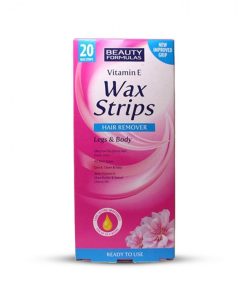 Beauty Formulas Vitamin E Wax Strips legs and body – (20 pcs)