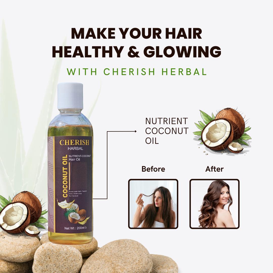CHERISH HERBAL Nutrient Coconut Oil Hair- 200ml - Image 2