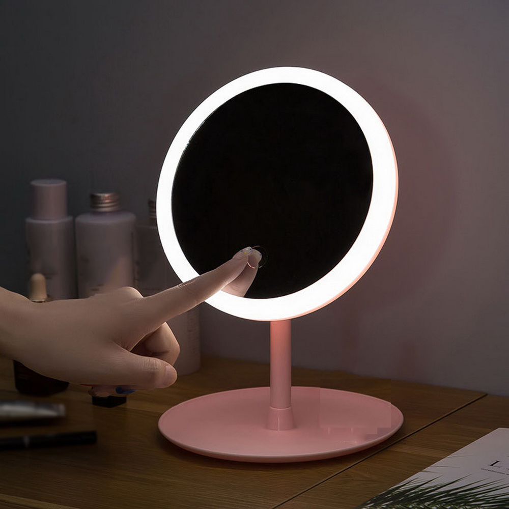 LED Makeup Mirror - Pink