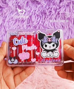 Hold Morning Cute Plush 6Pcs Lipgloss Set