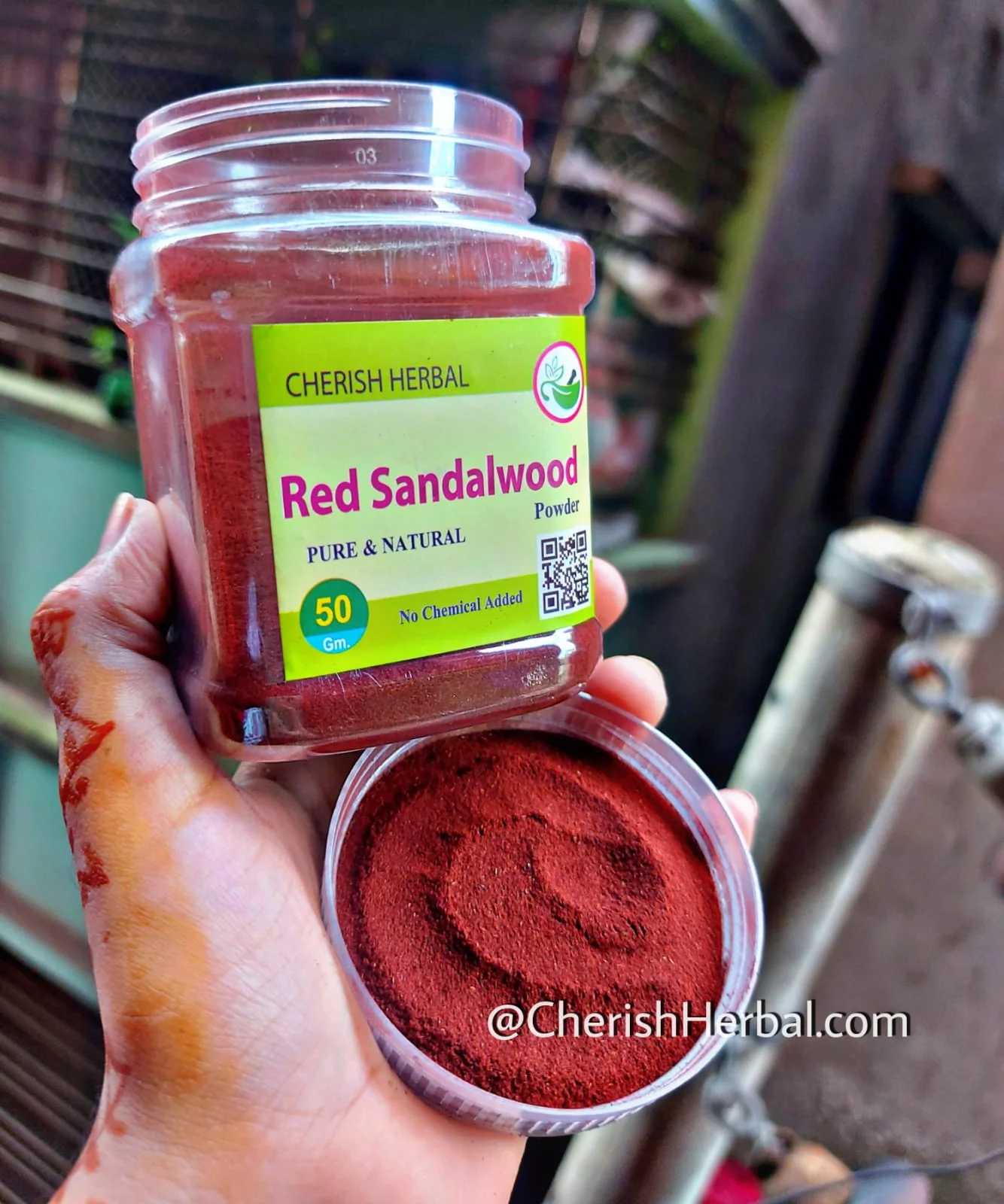 CHERISH HERBAL Red Sandal Wood 50 gm লাল চন্দন গুড়া 50 গ্রাম