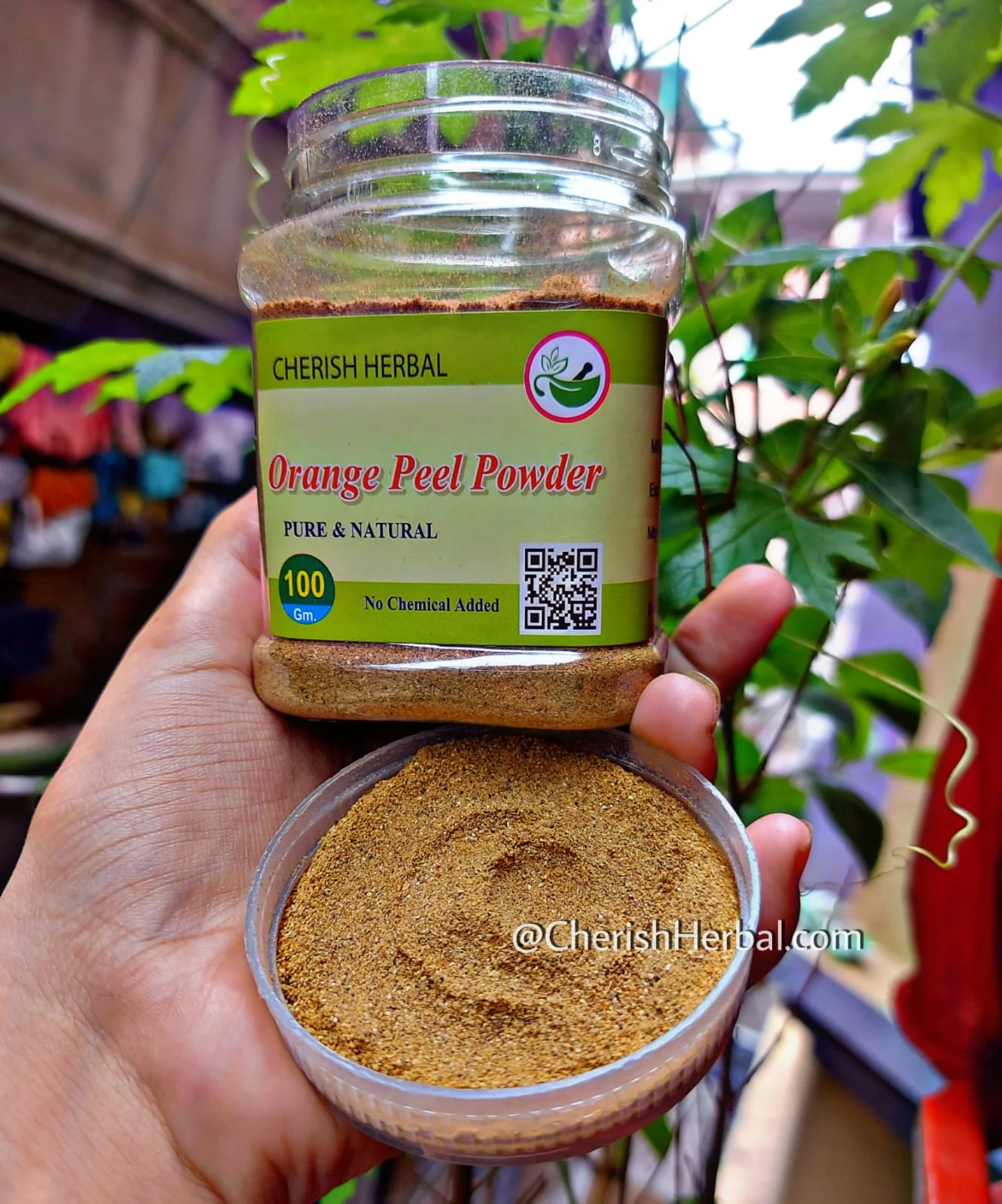 CHERISH HERBAL Orange peel Powder কমলার খোসা গুড়া 100gm