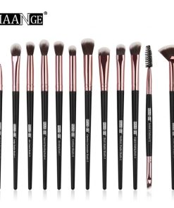 Maange 12 pcs Professional makeup Brush set black Golden