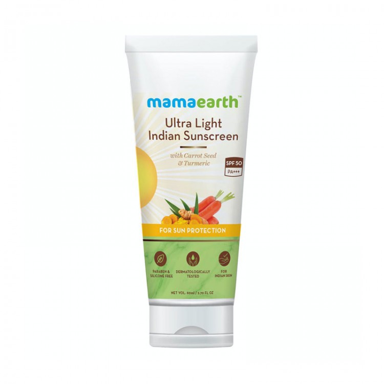 Ultra Light Indian Sunscreen with Carrot Seed, Turmeric and SPF 50 PA+++ -