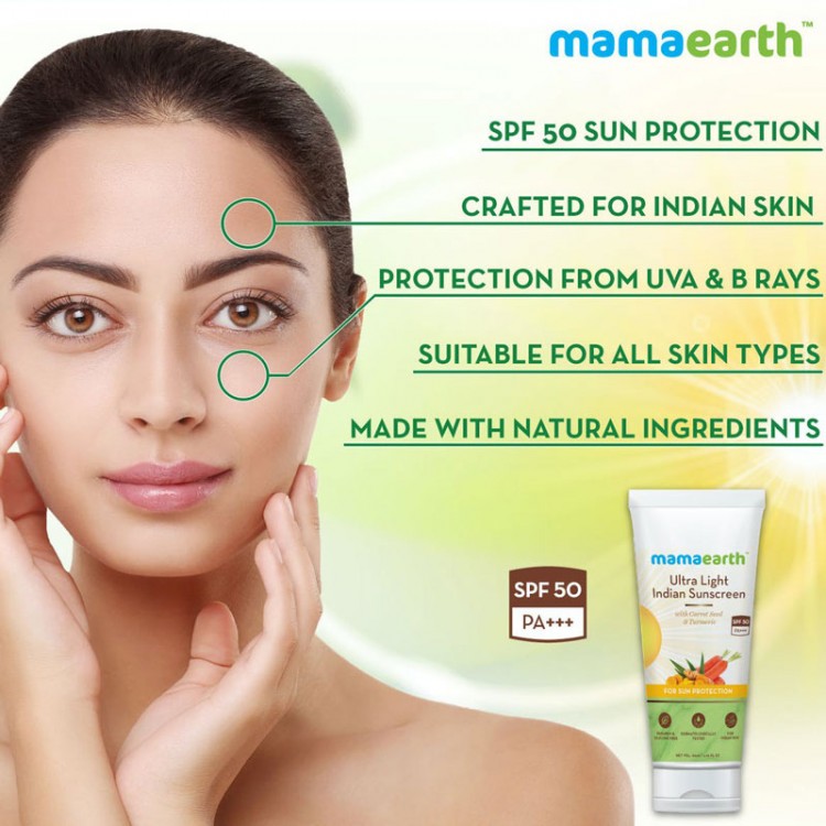 Ultra Light Indian Sunscreen with Carrot Seed, Turmeric and SPF 50 PA+++ - - Image 3
