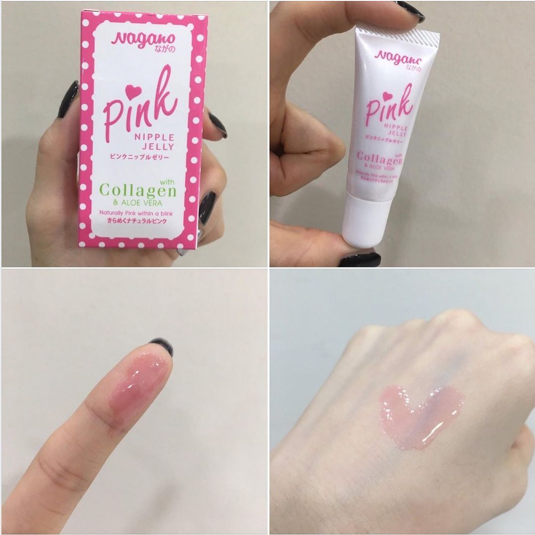 Nagano Pink Nipple Jelly with collagen and aloe vera naturally pink within a blink