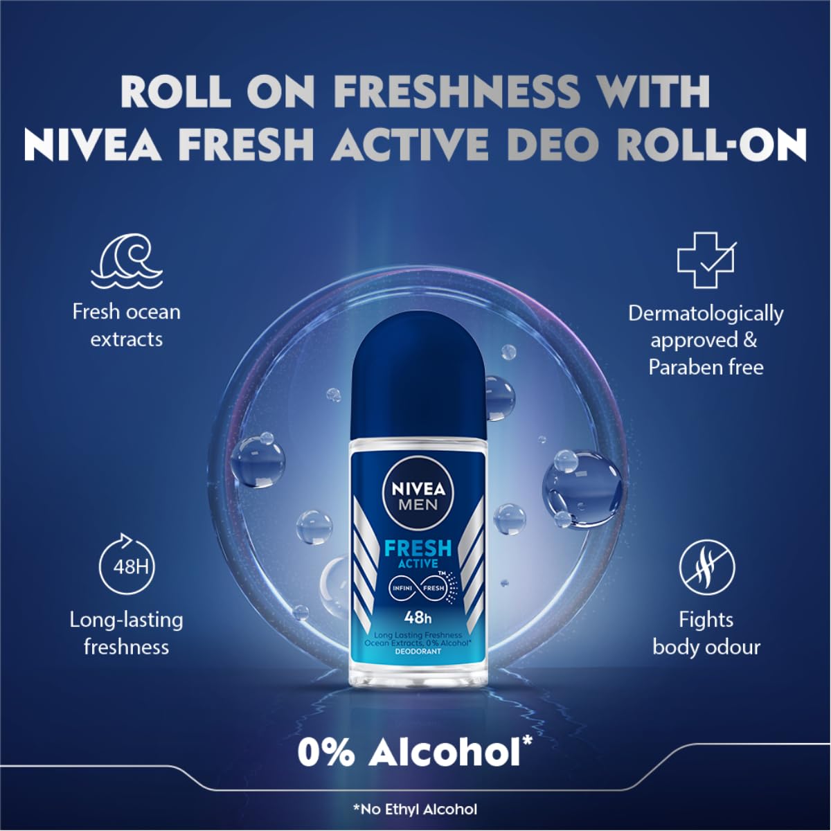 Nivea Men 48h Roll On Fresh Active - 50 ml - Image 3