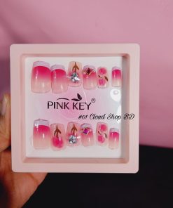PINK KEY 12 Pcs Beautiful Nails Set