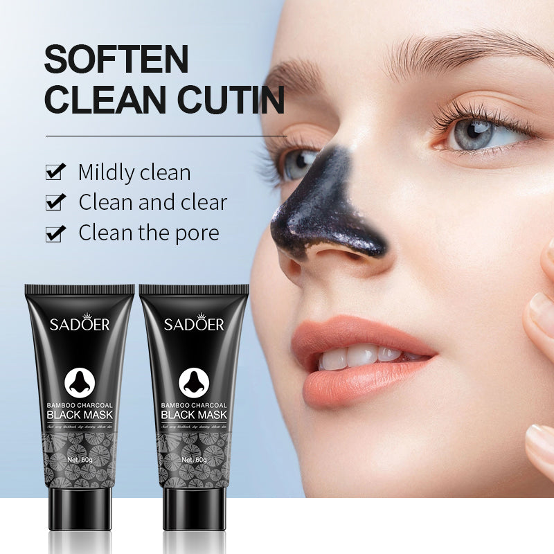 SADOER Bamboo Charcoal Deep Cleaning Black Mask - 60g - Image 4