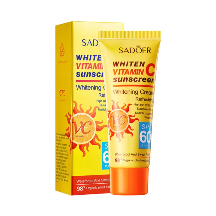 SADOER Whiten Vitamin C Sunscreen With SPF60+ PA+++ - 40g