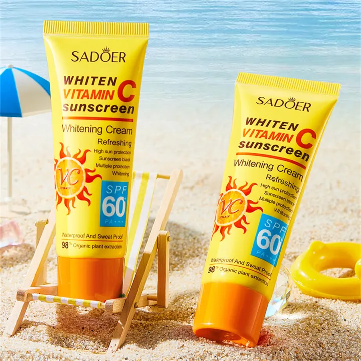 SADOER Whiten Vitamin C Sunscreen With SPF60+ PA+++ - 40g - Image 2
