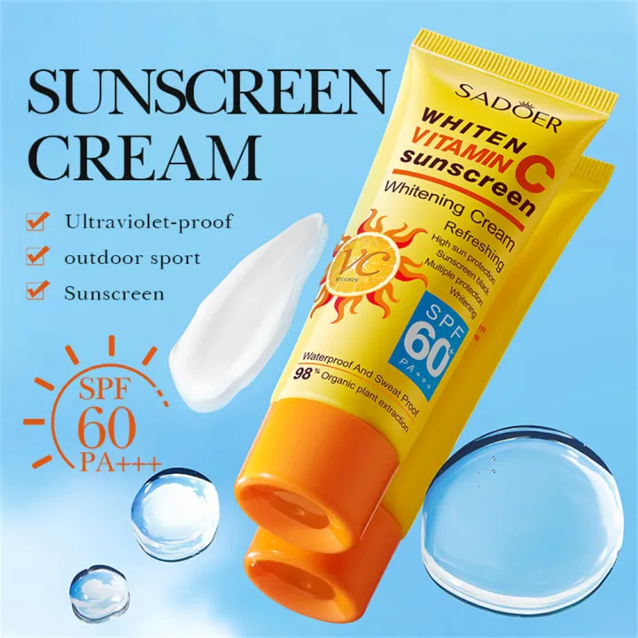 SADOER Whiten Vitamin C Sunscreen With SPF60+ PA+++ - 40g - Image 3