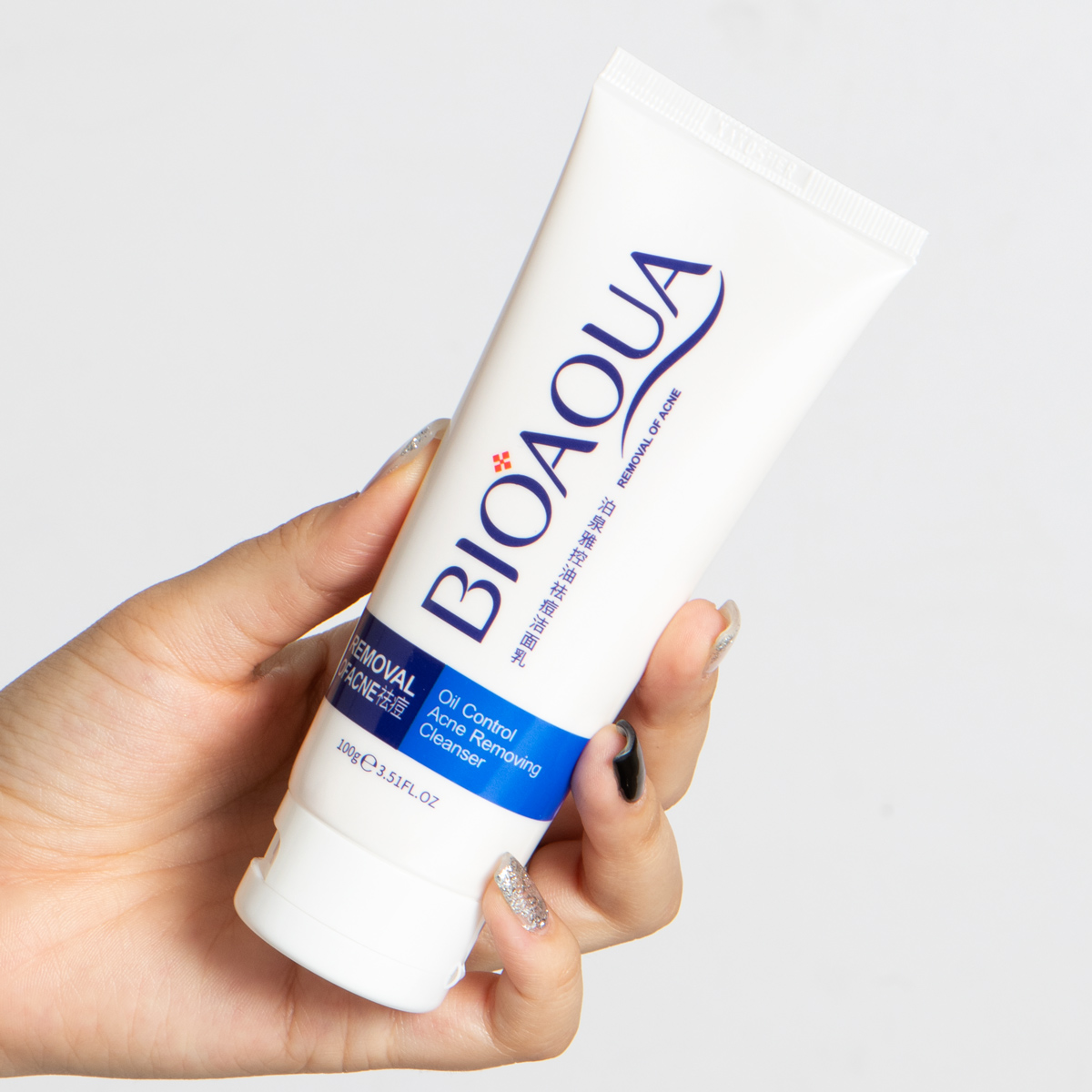 BIOAQUA Oil Control Acne Removal Cleanser - 100gm - Image 2