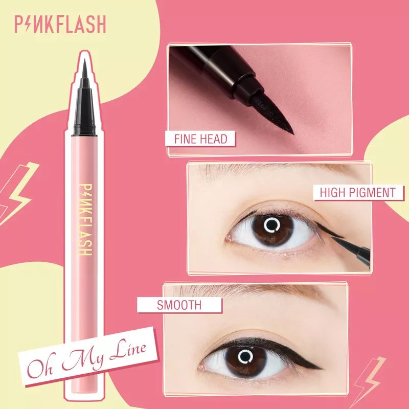 Pink Flash - E01 Lock All Day Eyeliner (Black) - Image 2