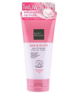 BABY BRIGHT AHA & GLUTA WHITENING FACIAL FOAM 120G