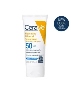 CeraVe Hydrating Mineral Sunscreen SPF 50 Face Lotion