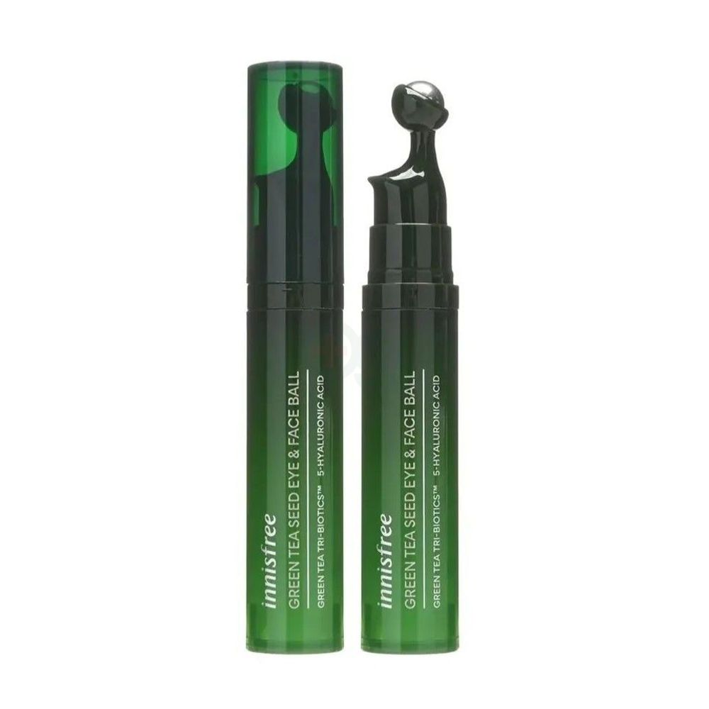 Innisfree Green Tea Seed Eye & Face Ball with Green Tree Tri-Biotics & 5-Hyaluronic Acid - Image 2