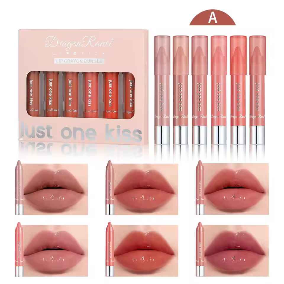 Dragon Ranee 6pcs Moisturising Crayon Lipstick - Image 3