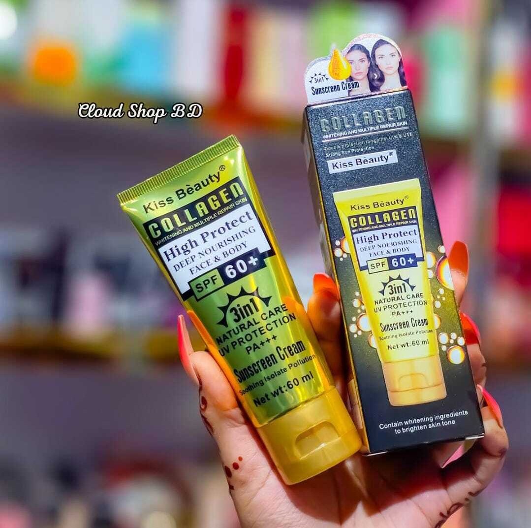 Kiss Beauty 3 in 1 Natural Care UV Protection Sunscreen Cream PA+++
