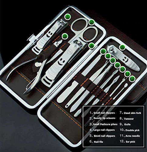 Stainless Steel 12Pcs Manicure & Pedicure Set - Image 2