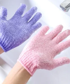 LMLTOP Double Sided Exfoliating Bath Gloves Body Scrubber