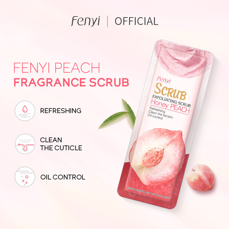 Fenyi Exfoliating Honey Peach Brightening Body Scrub - Mini - Image 3