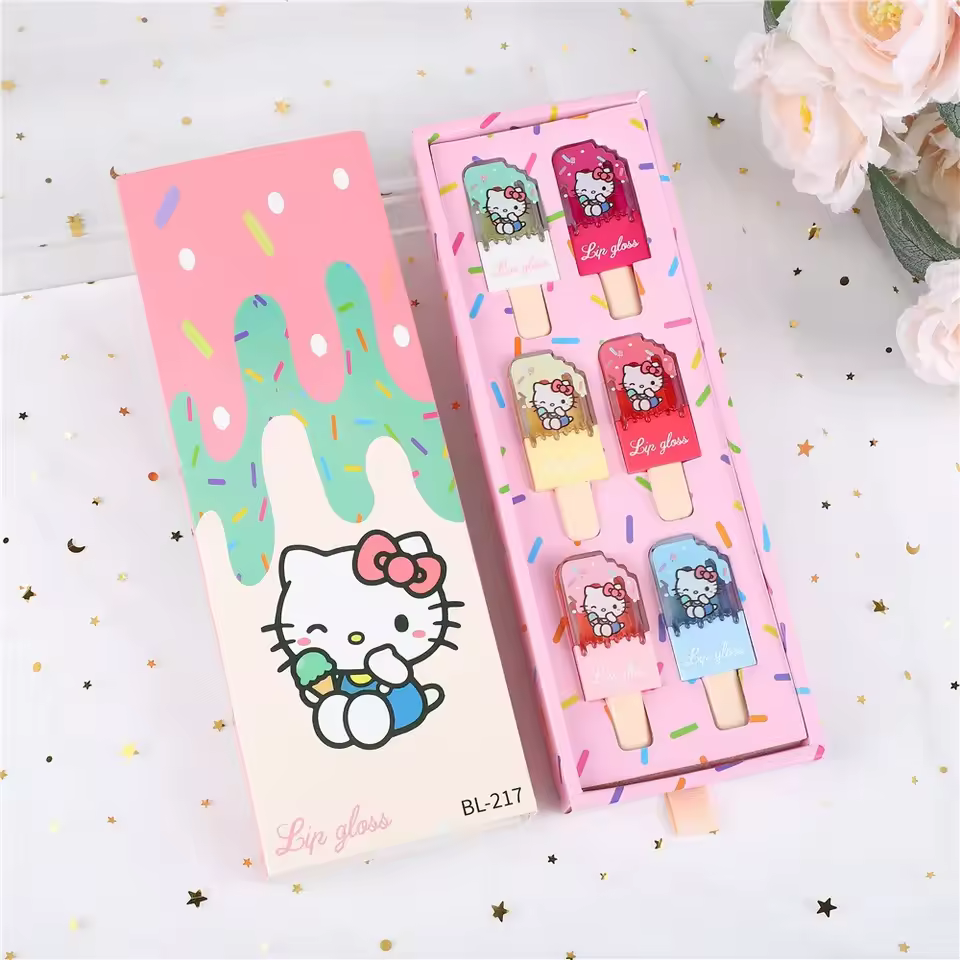 Ice Cream Kitty Lip Gloss Set
