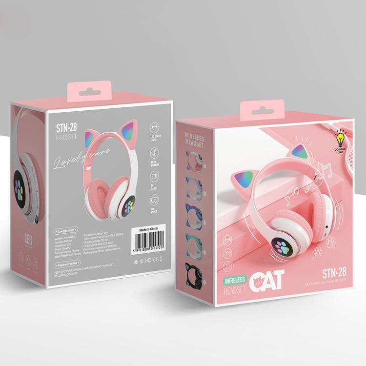 Cute Cat Headphone bluttoth with long battery and best sound system