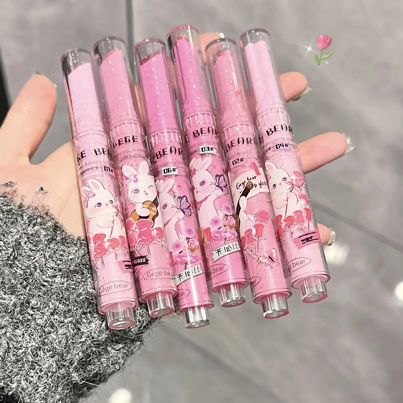 Gege bear solid lip gloss 3pcs set - Image 3