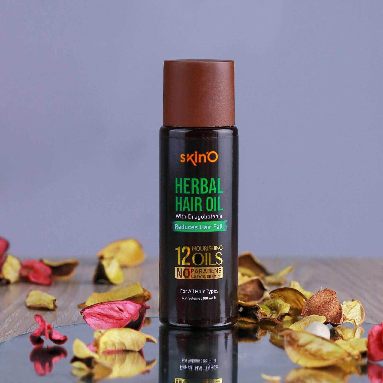 skin'O Herbal Hair Oil With Dragobotania Reduces Hair fall