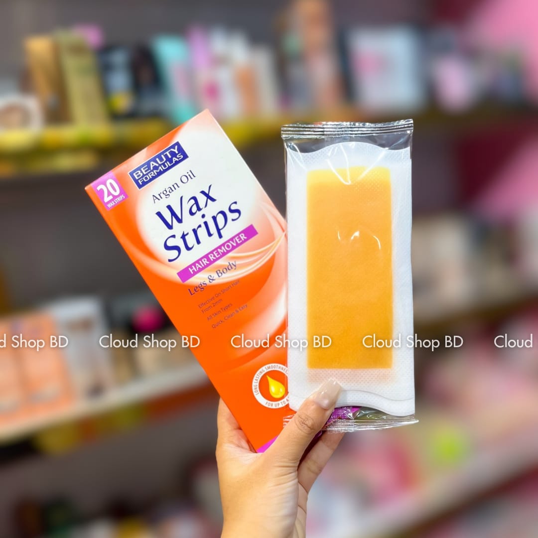 Beauty Formulas Argan Oil Wax Strips Hair Remover Legs & Body - Image 2
