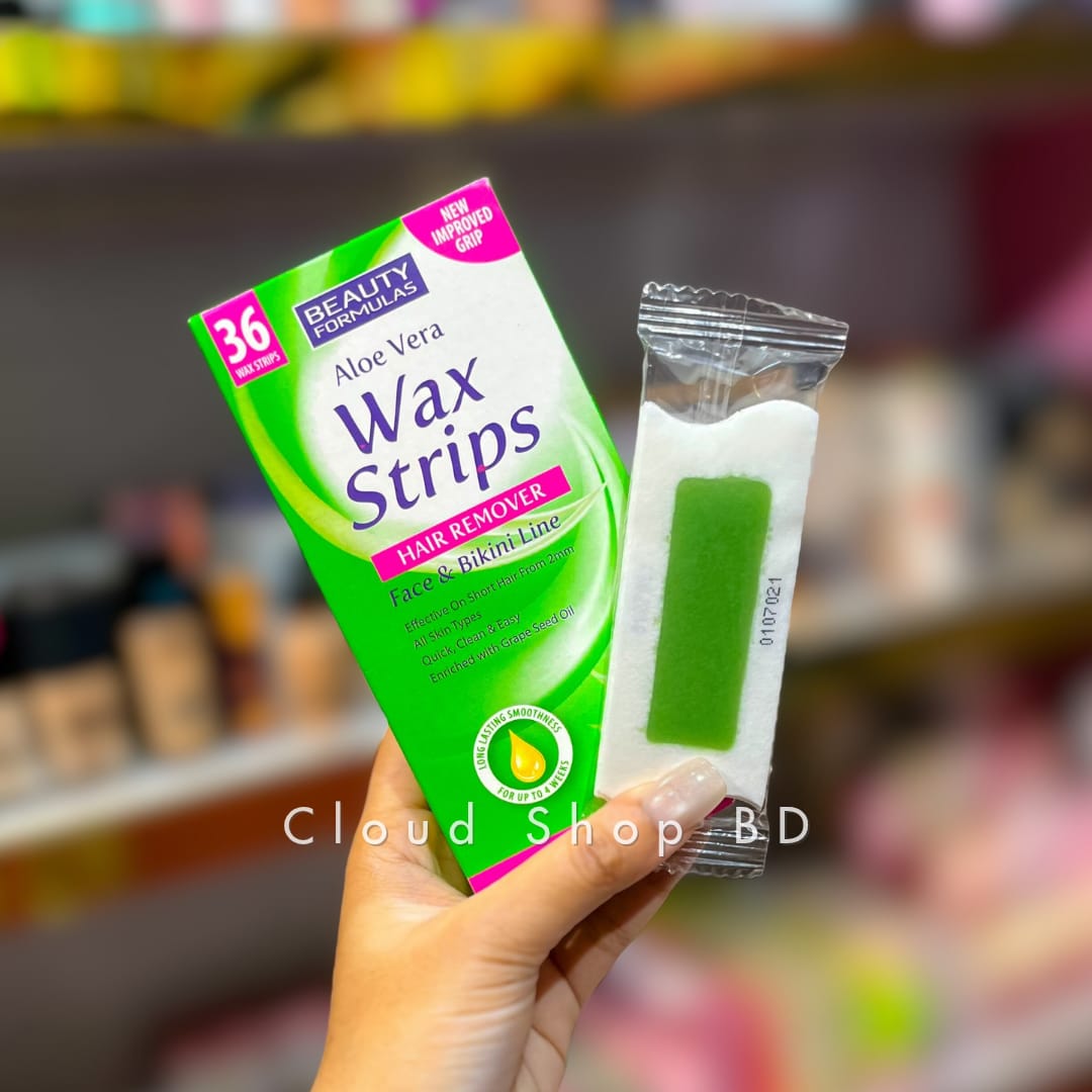 Beauty Formulas Aloe Vera Hair Removal Wax Strips