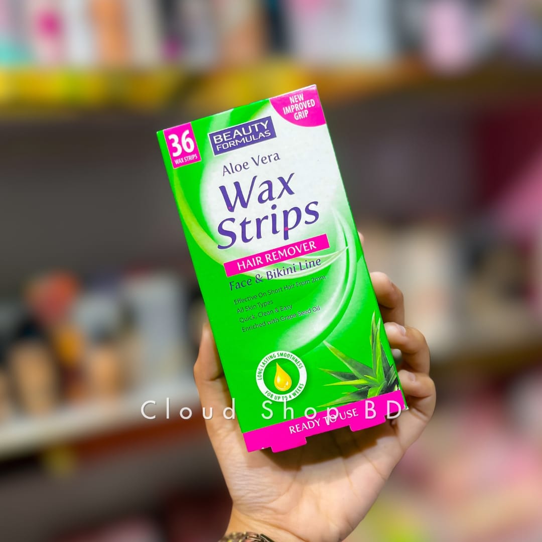 Beauty Formulas Aloe Vera Hair Removal Wax Strips - Image 2