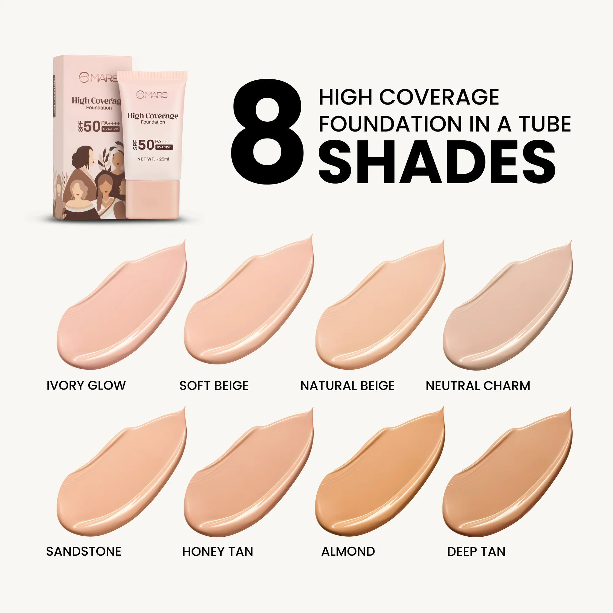 MARS Cosmetics High Coverage Liquid Matte Foundation - Image 2