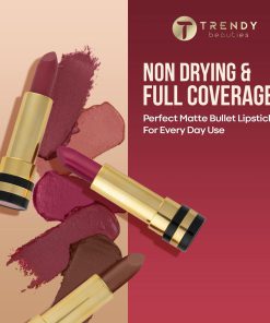 Trendy Beauties Non Drying & Full Coverage Perfect Matte Bullet Lipstick