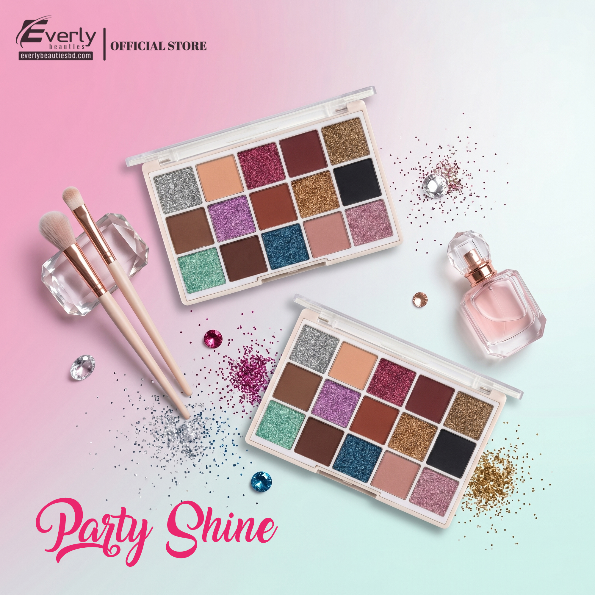 Everly Beauties 15 Colors Eyeshadow Palette - Image 2