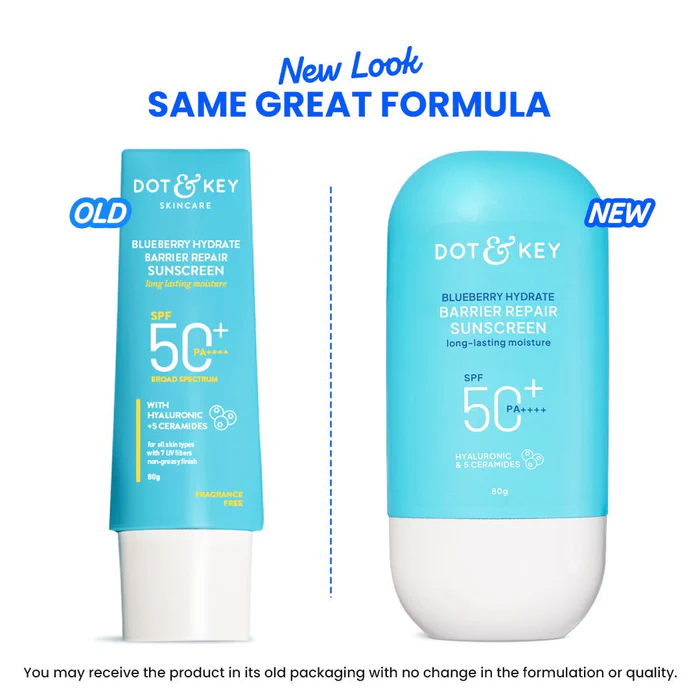 Dot & Key Blueberry Hydrate Barrier Repair Sunscreen SPF 50+ PA++++ 80gm - Image 3