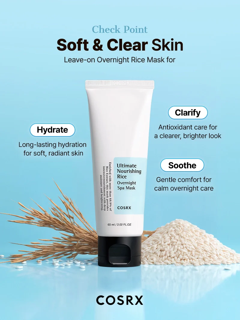 COSRX Ultimate Nourishing Rice Overnight Spa Mask (60 mL) - Image 2