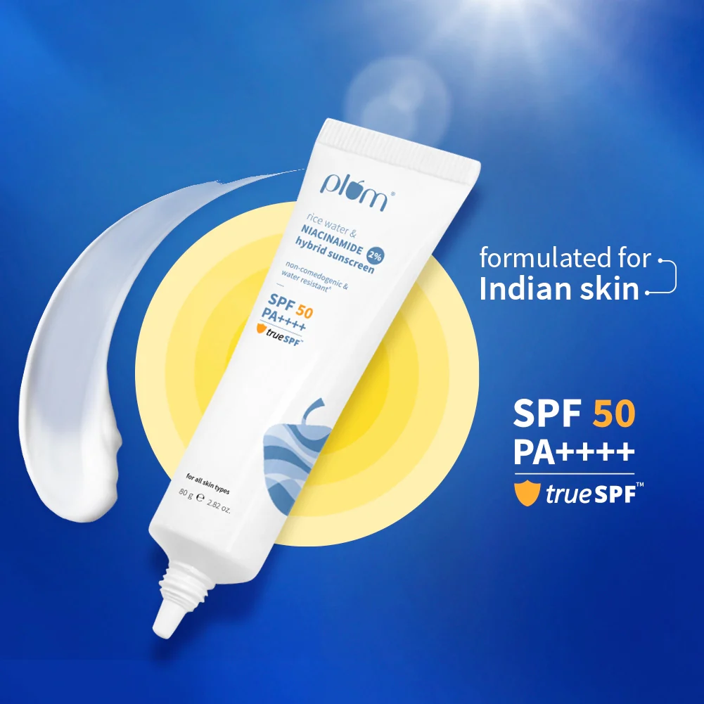 Plum Rice Water & Niacinamide 2% Hybrid Sunscreen (SPF 50, PA++++)
